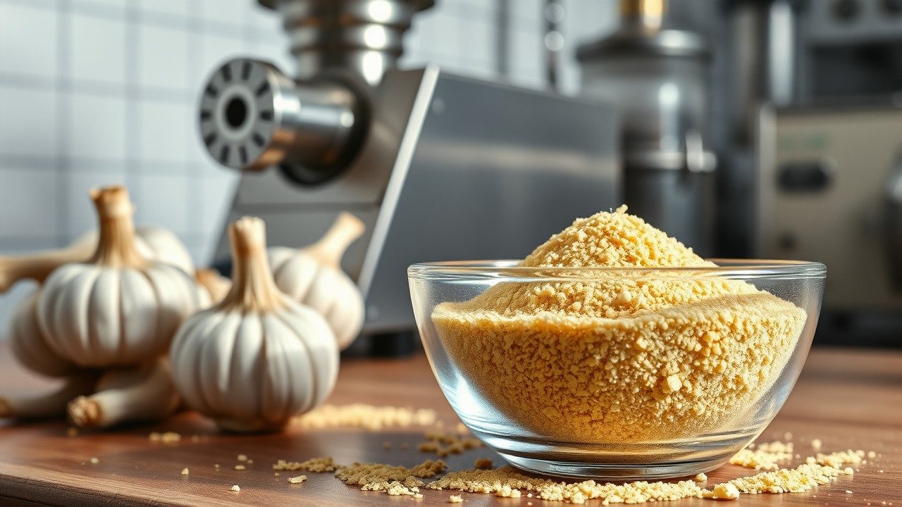 Garlic Powder Business Processing Machine and Dried Garlic Powder Packet
