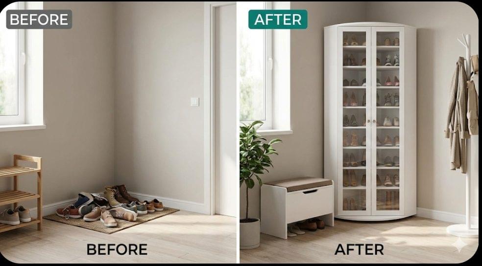Rotating shoe closet business idea for small apartments in India